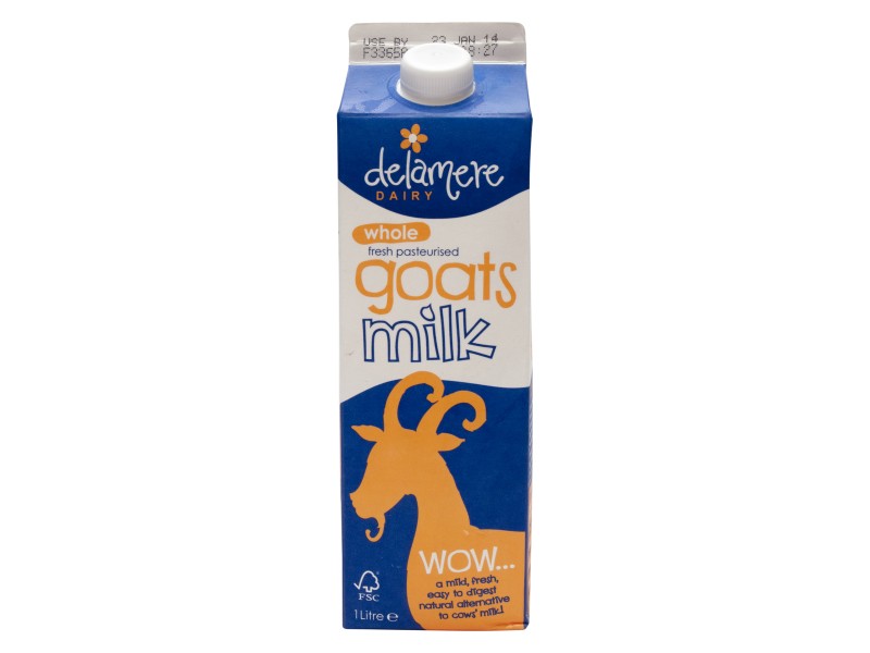 1 Litre Delamere Fresh Whole Goats Milk 