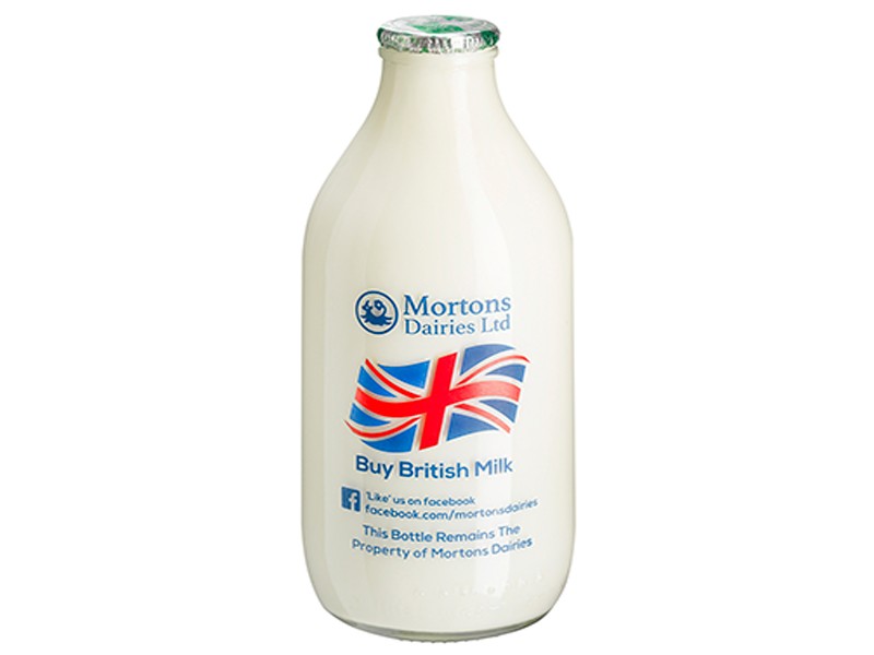 1 Pint Organic Glass Whole milk