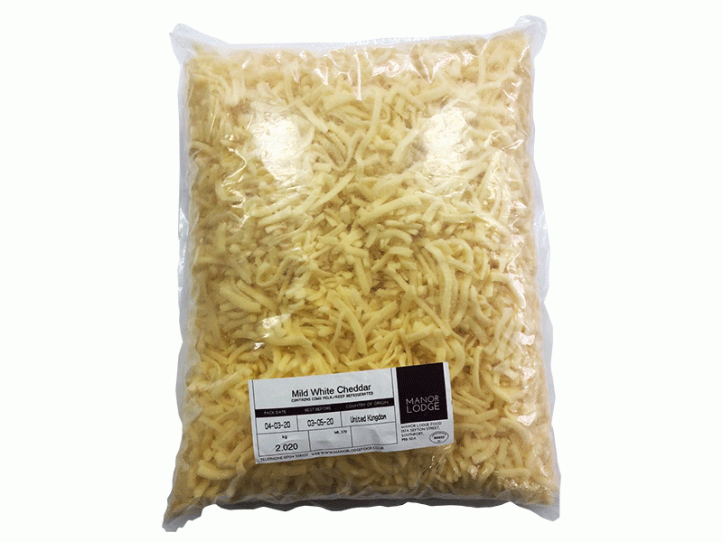 2KG Mild Grated White Cheese