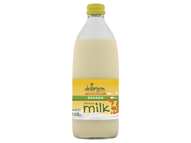 500ml Banana Flavour Milk Glass 