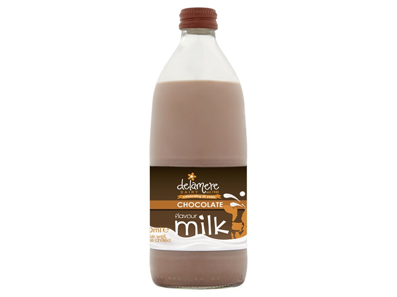 500ml Chocolate Flavour Milk Glass