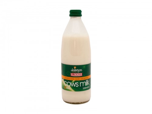 500ml Delamere Glass Sterilised Semi Skimmed