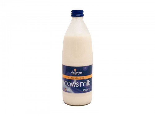 500ml Delamere Glass Sterilised Whole milk