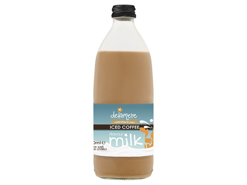 500ml Iced Coffee Flavour Milk Glass