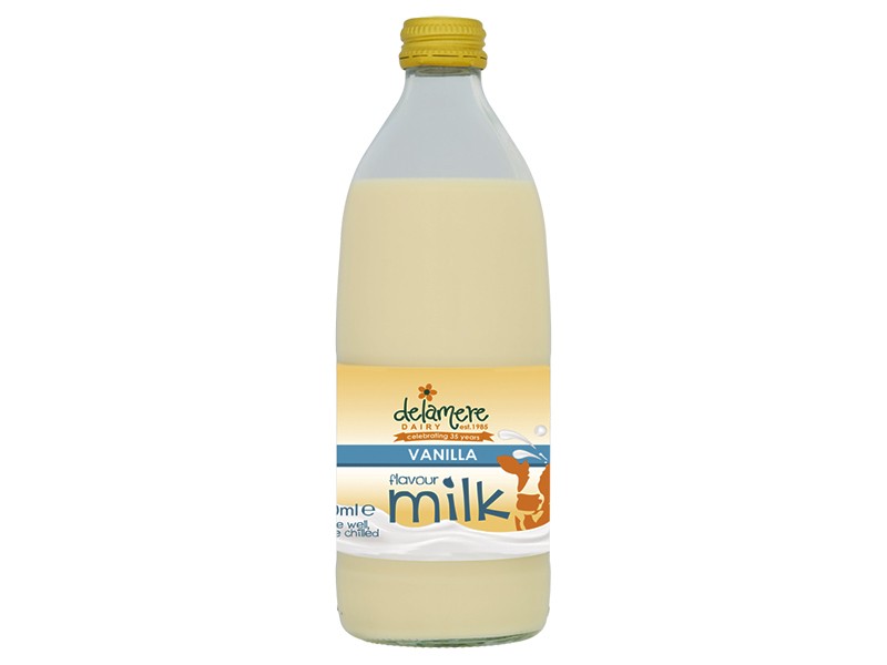 500ml Vanilla Flavour Milk Glass