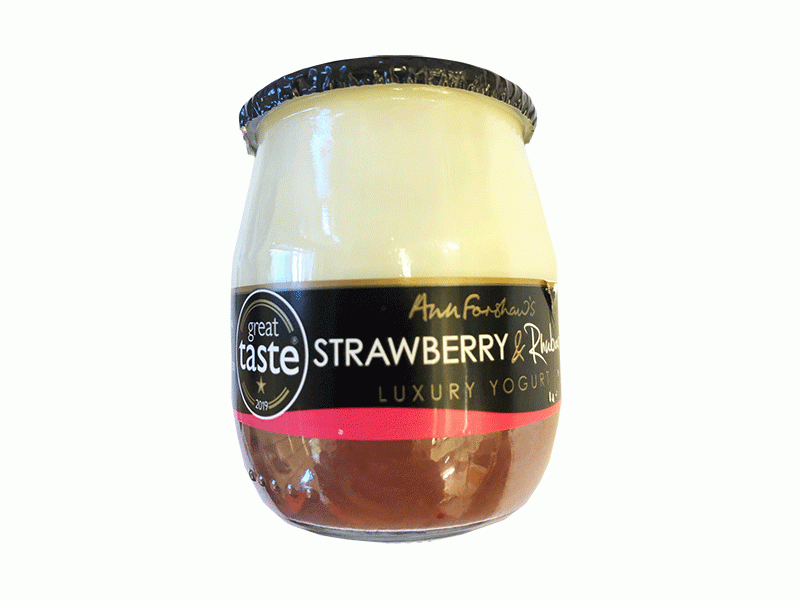 Ann Forshaw's Strawberry & Rhubarb Luxury Yogurt 140g