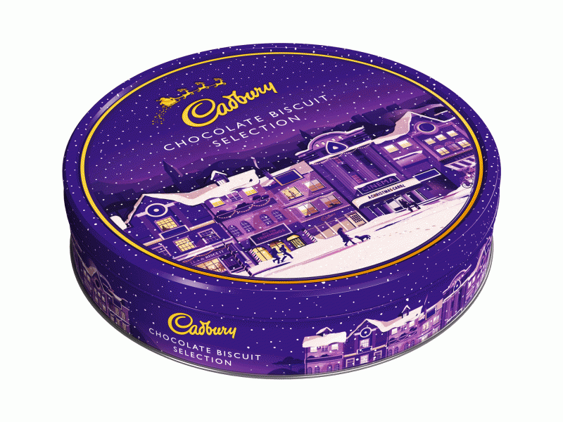 Cadbury Christmas Biscuits Tin 247g