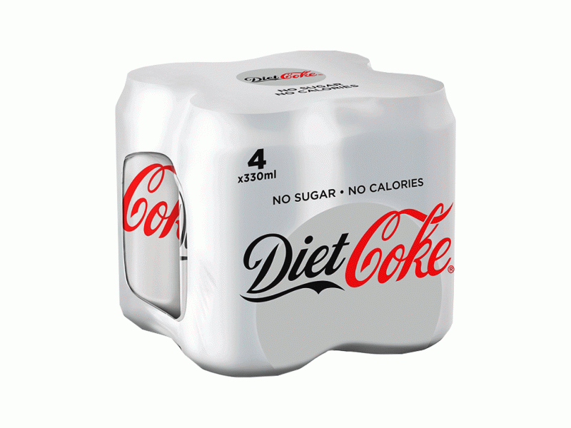 Diet Coke Cans 4 x 330ml Mixers Drinks Grocery Delivery Liverpool