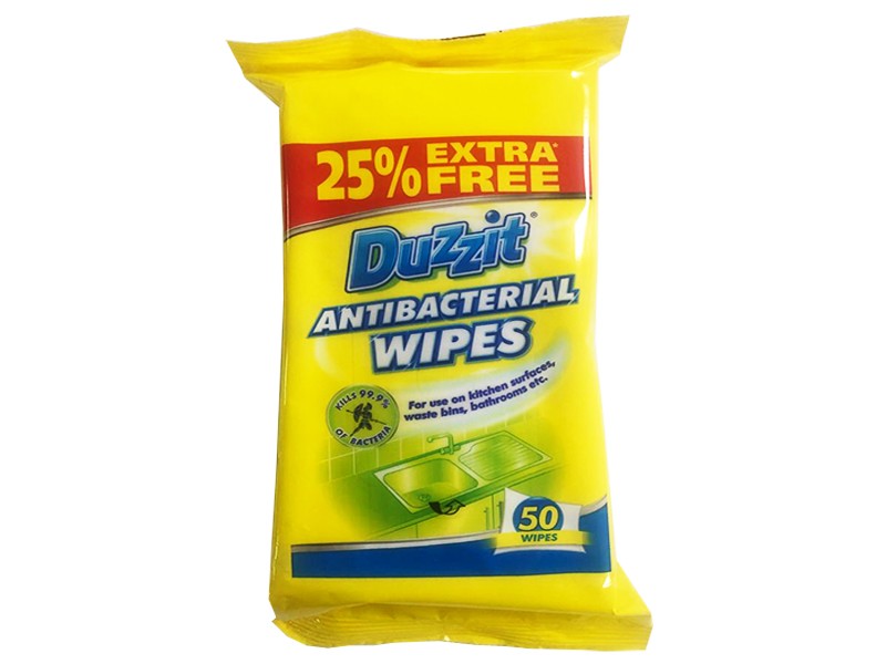 Duzzit Anti-Bacterial Wipes 50 Pack