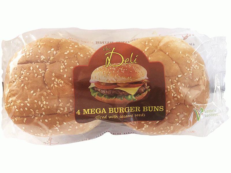 Long life Mega Seeded Burger Bun 4Pk