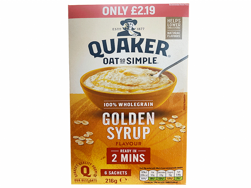 Oats So Simple Golden Syrup 216g