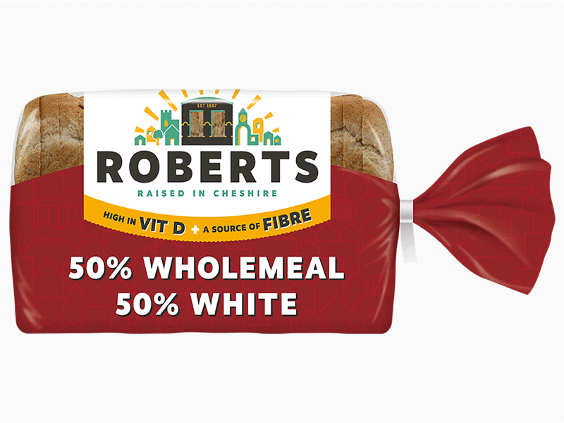 Roberts 50% Wholemeal + Half White 800g