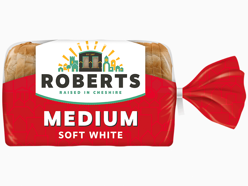 Roberts Medium White Bread 800g