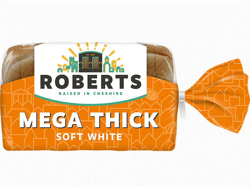 Roberts Mega Thick White Bread 800g