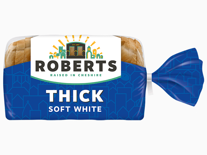 Roberts Thick White Bread 800g