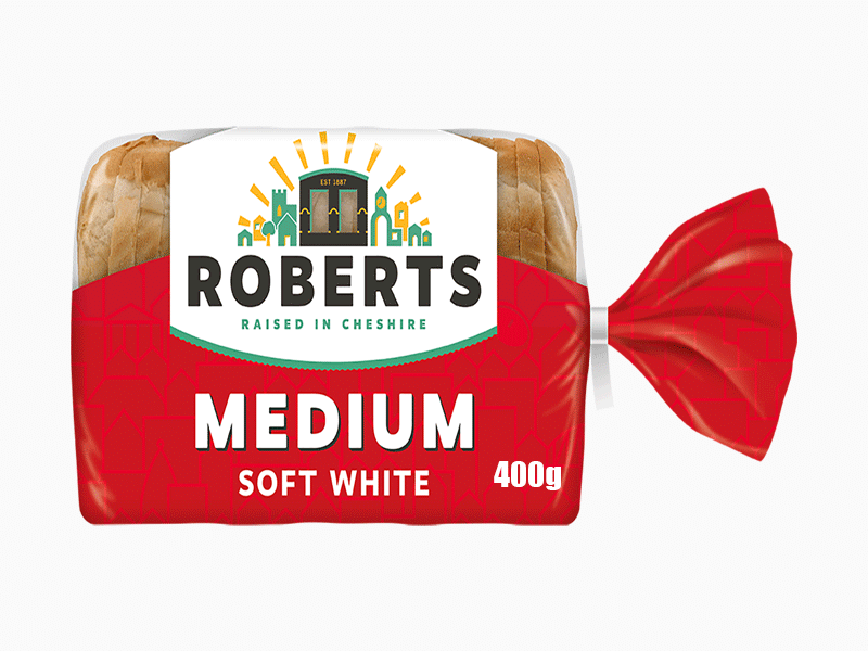 Roberts White Medium Bread 400g