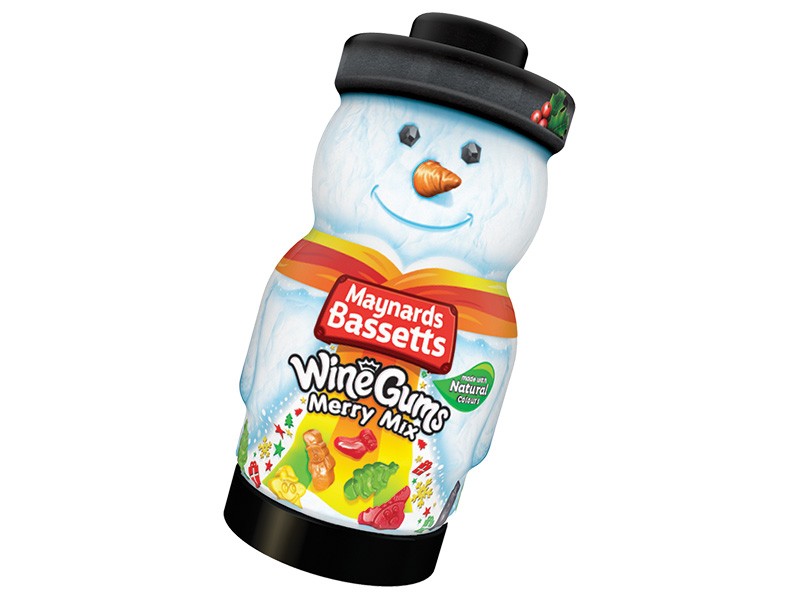 Snowman Wine Gums Merry Mix Jar 495g