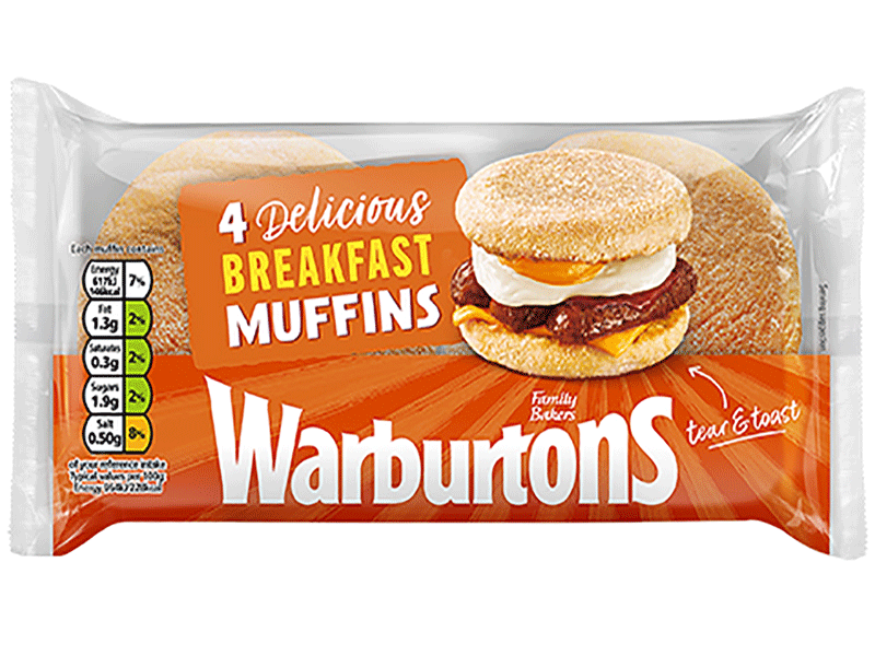 Warburtons Muffins x 4