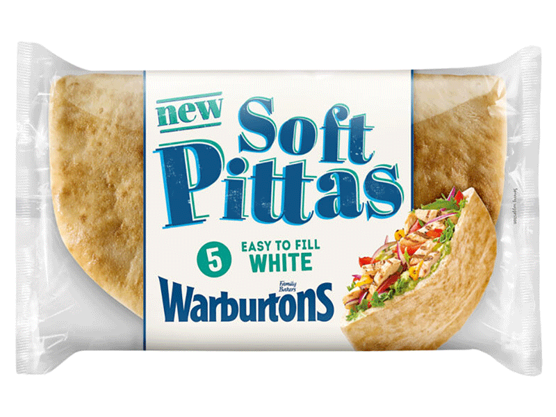 Warburtons Soft White Pittas x 5